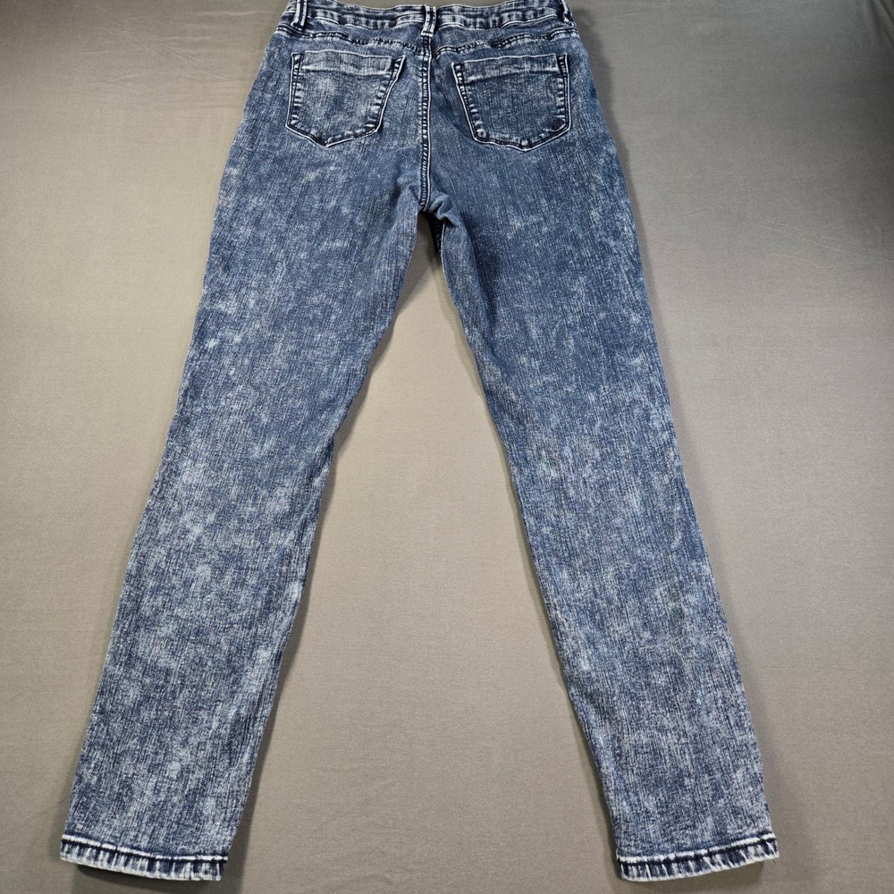 Indigo Rein Ankle Skinny Jeans Juniors 11 Blue Acid Wash High Rise Stretch Denim - Picture 5 of 8